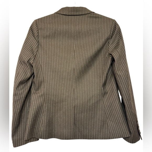 Theory Brown Pinstriped Blazer size Small - Picture 2 of 10